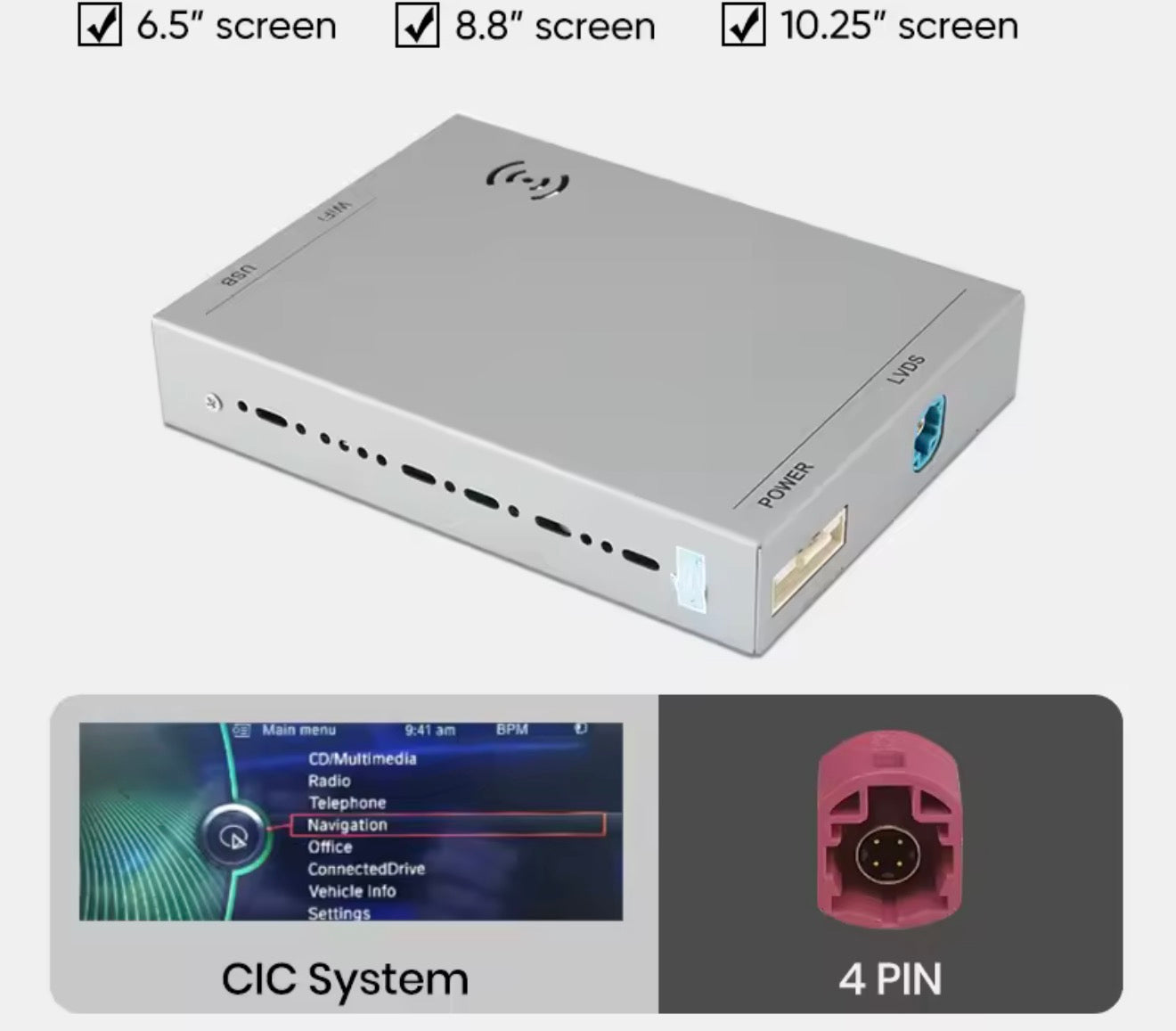 BMW Wireless CarPlay & Android Auto Interface – Plug & Play Upgrade (NBT / CIC / EVO)