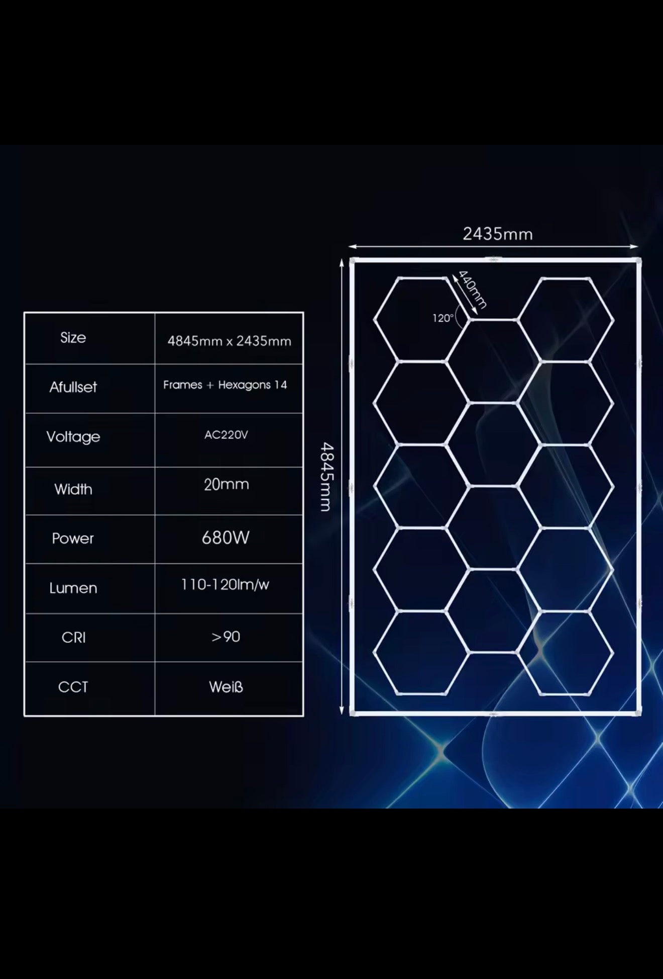Hexagon LED Garage verlichting