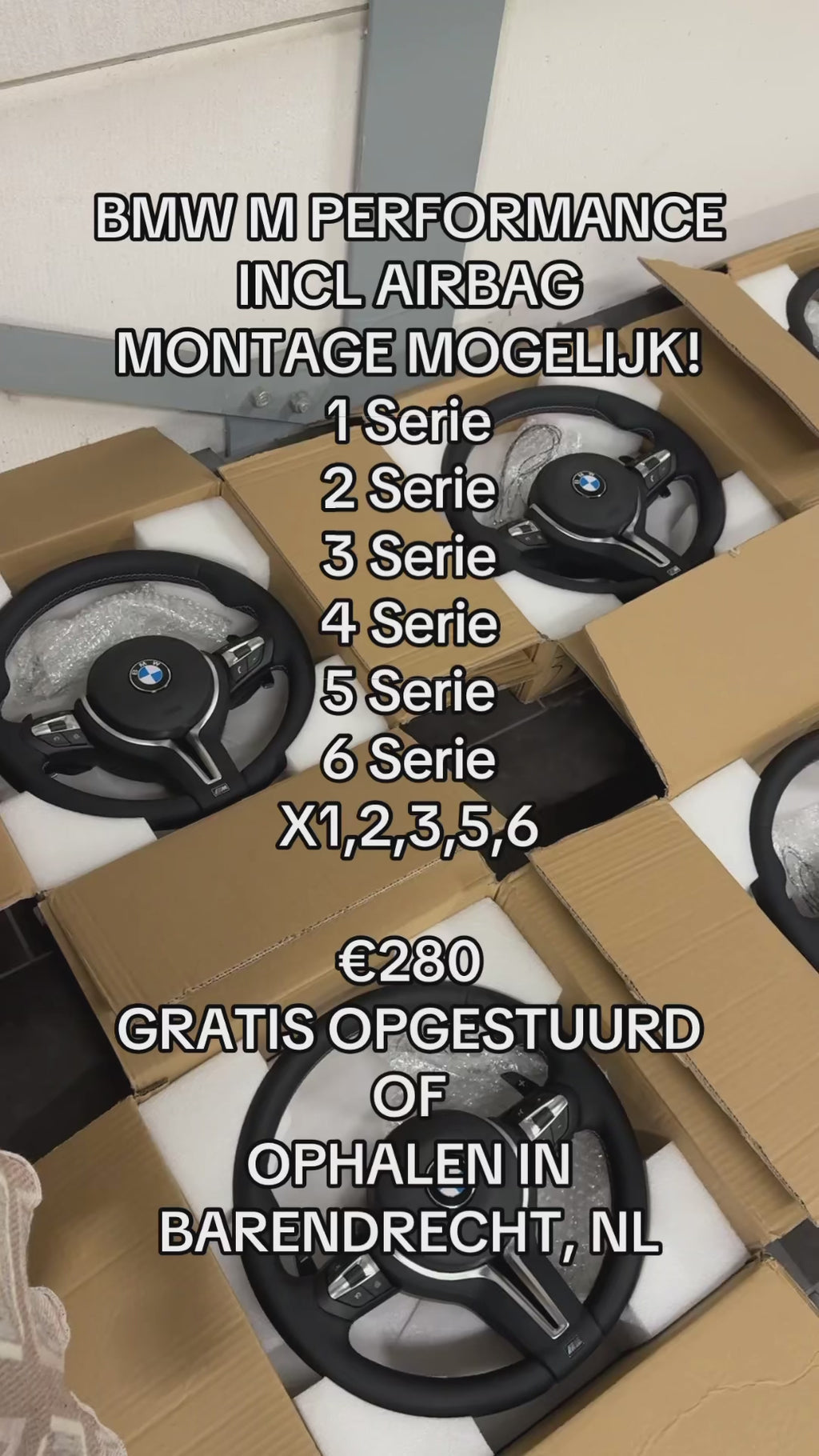 🏁 M Performance Stuur – BMW 1, 2, 3, 4 Serie & X-modellen (F-modellen) + AIRBAG